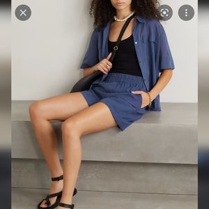 SKIN Blaise Blaine Cotton Set Shorts Button Down